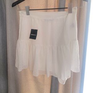 Forever 21 White Polka Dot Mini Skirt